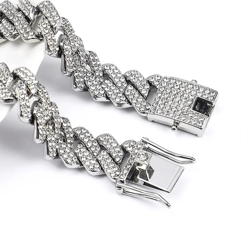 Shiny 15MM Cuban Link Chain Necklace