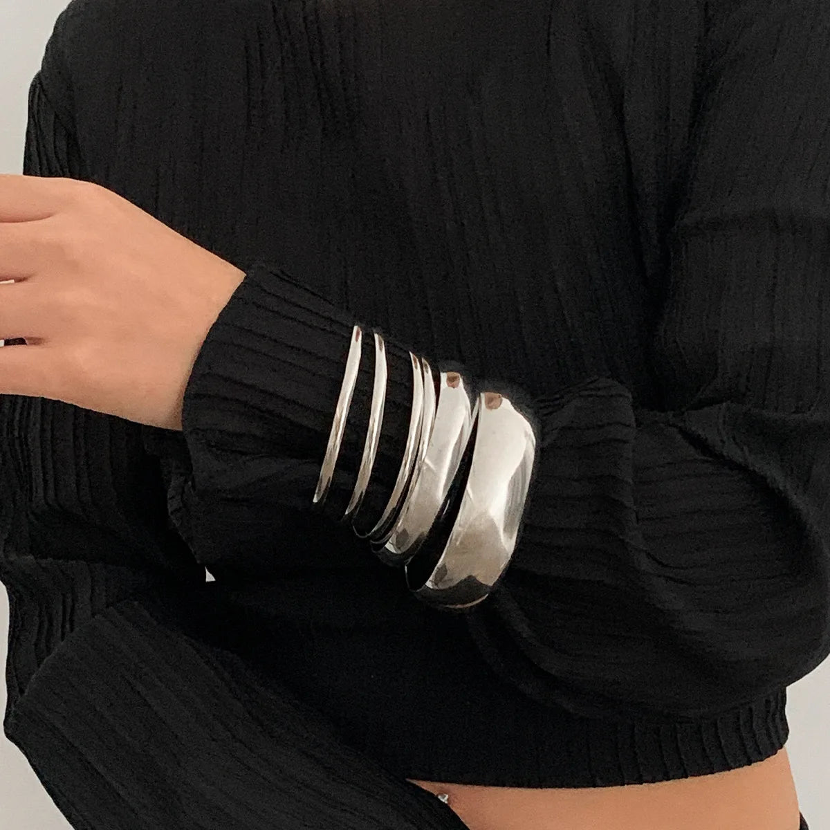 Vintage Geometric Cross Wide Cuff Bracelets for Women
