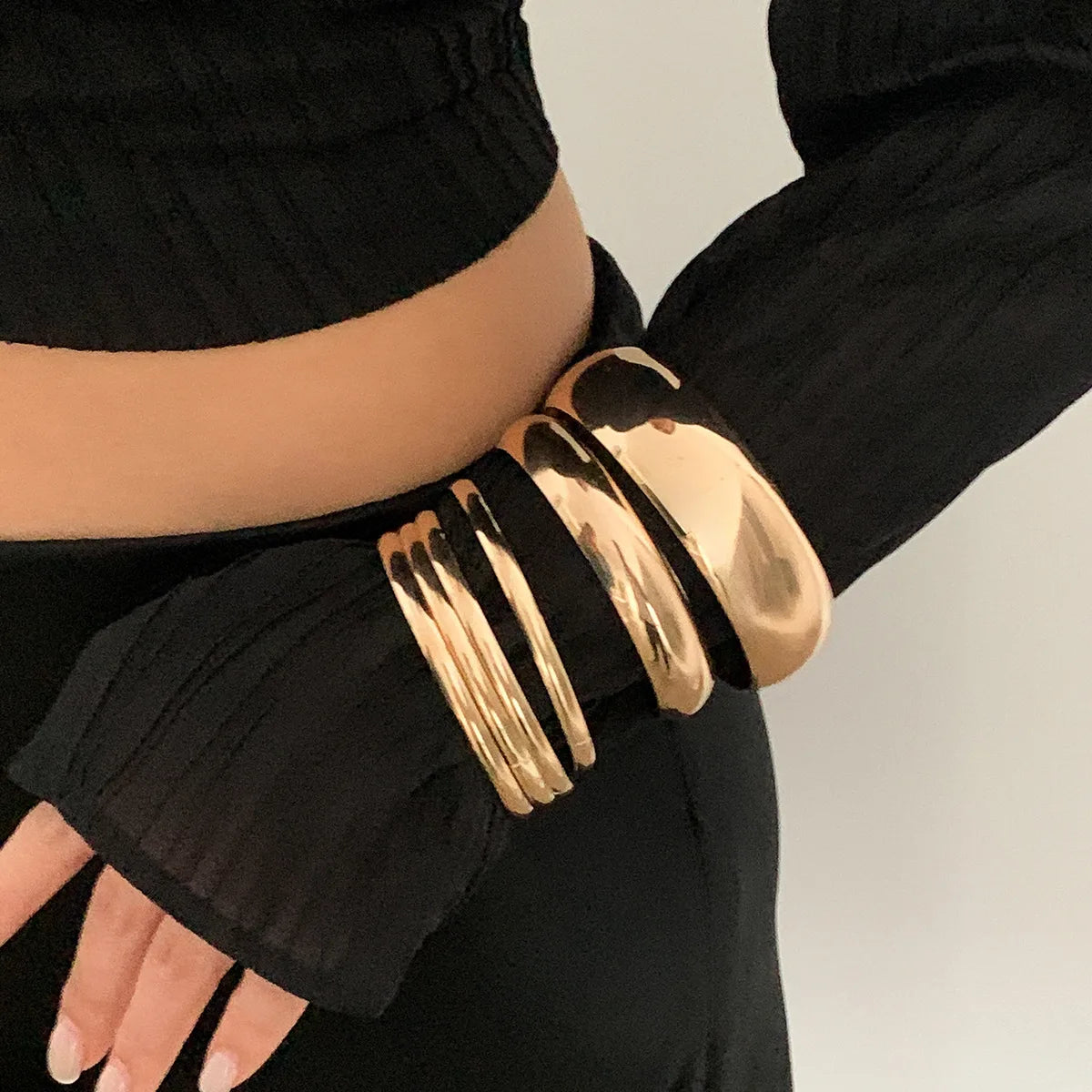 Vintage Geometric Cross Wide Cuff Bracelets for Women