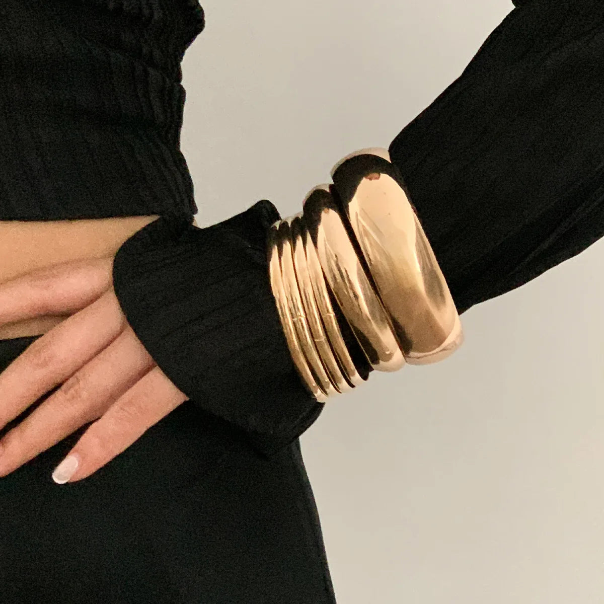 Vintage Geometric Cross Wide Cuff Bracelets for Women