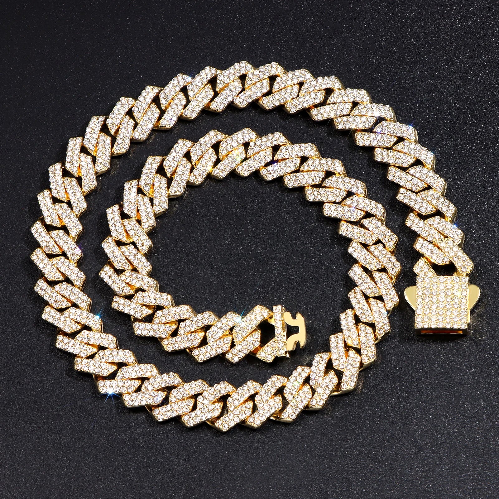 HipHop Men Women 14MM Prong Cuban Link Chain