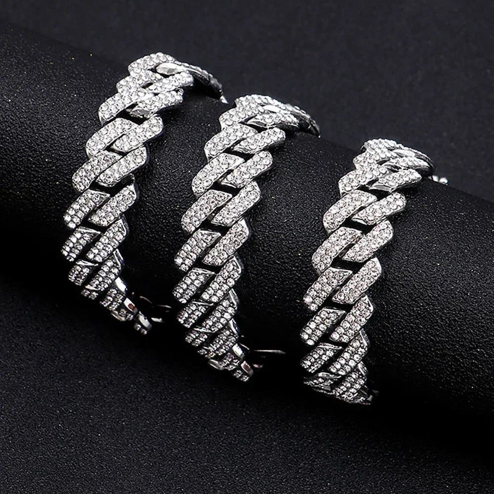 Shiny 15MM Cuban Link Chain Necklace