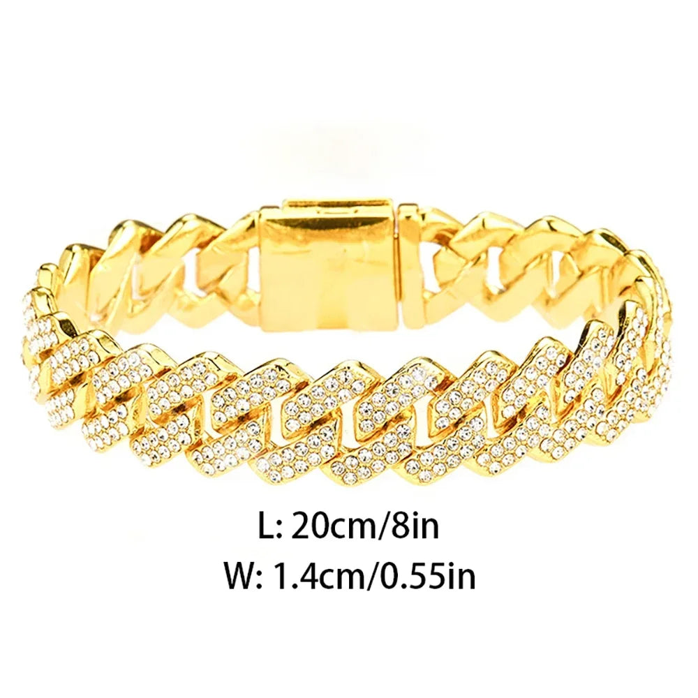 Shiny 15MM Cuban Link Chain Necklace