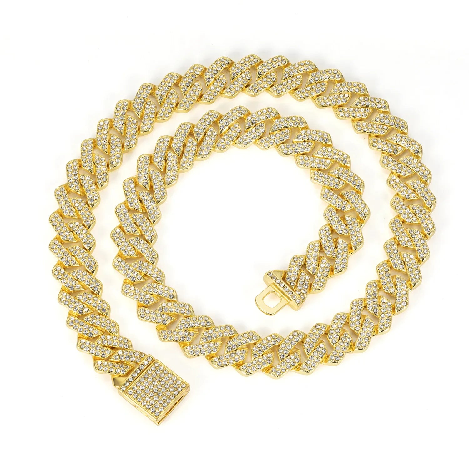 Shiny 15MM Cuban Link Chain Necklace