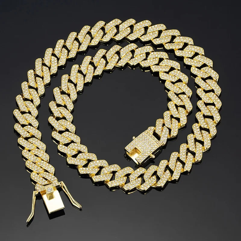 Shiny 15MM Cuban Link Chain Necklace