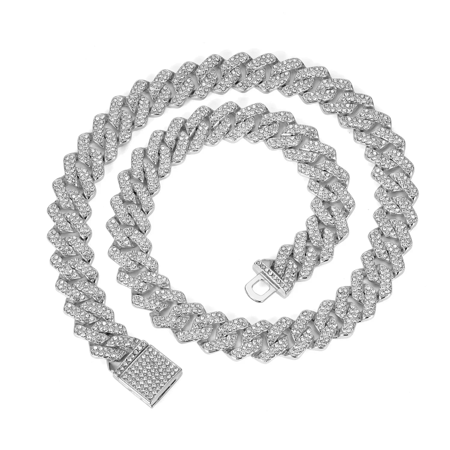 Shiny 15MM Cuban Link Chain Necklace