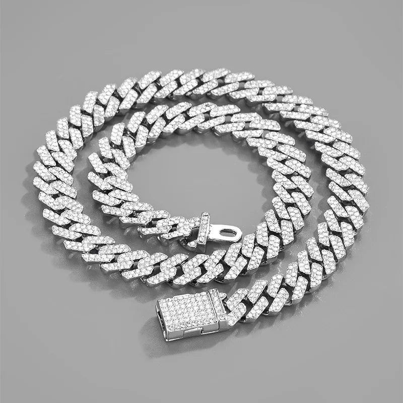Shiny 15MM Cuban Link Chain Necklace