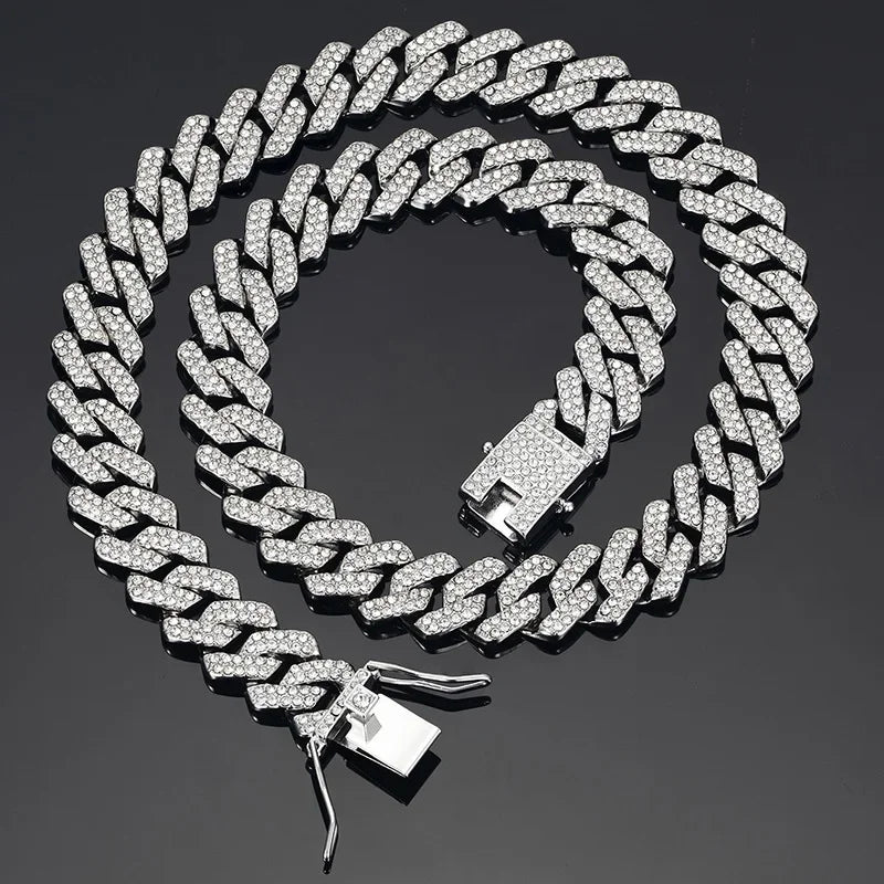 Shiny 15MM Cuban Link Chain Necklace