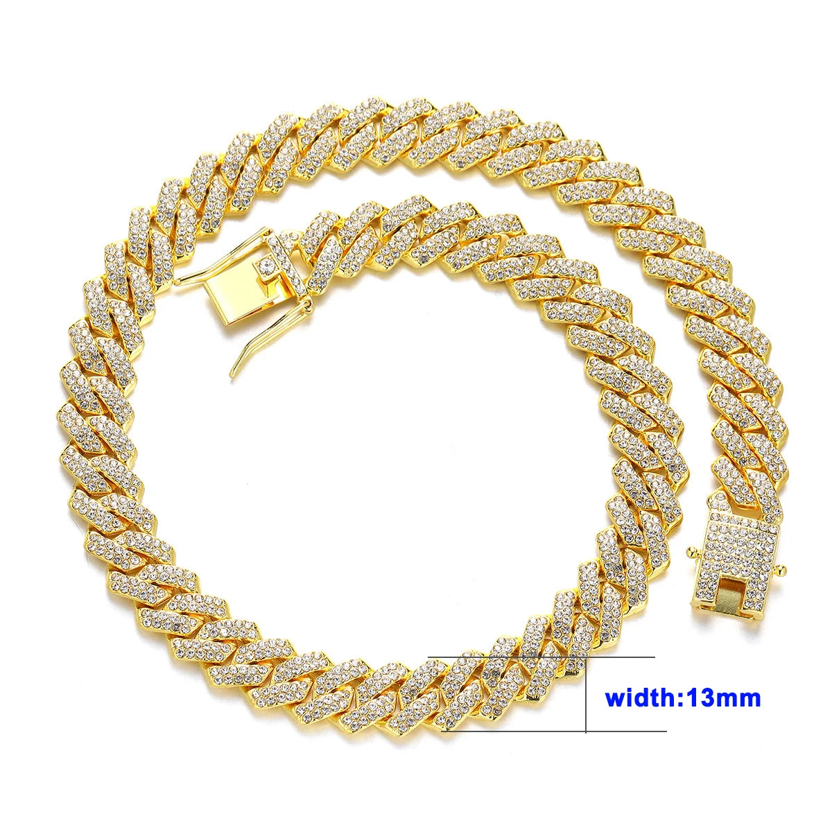 12MM Solid iced out Cuban Chain