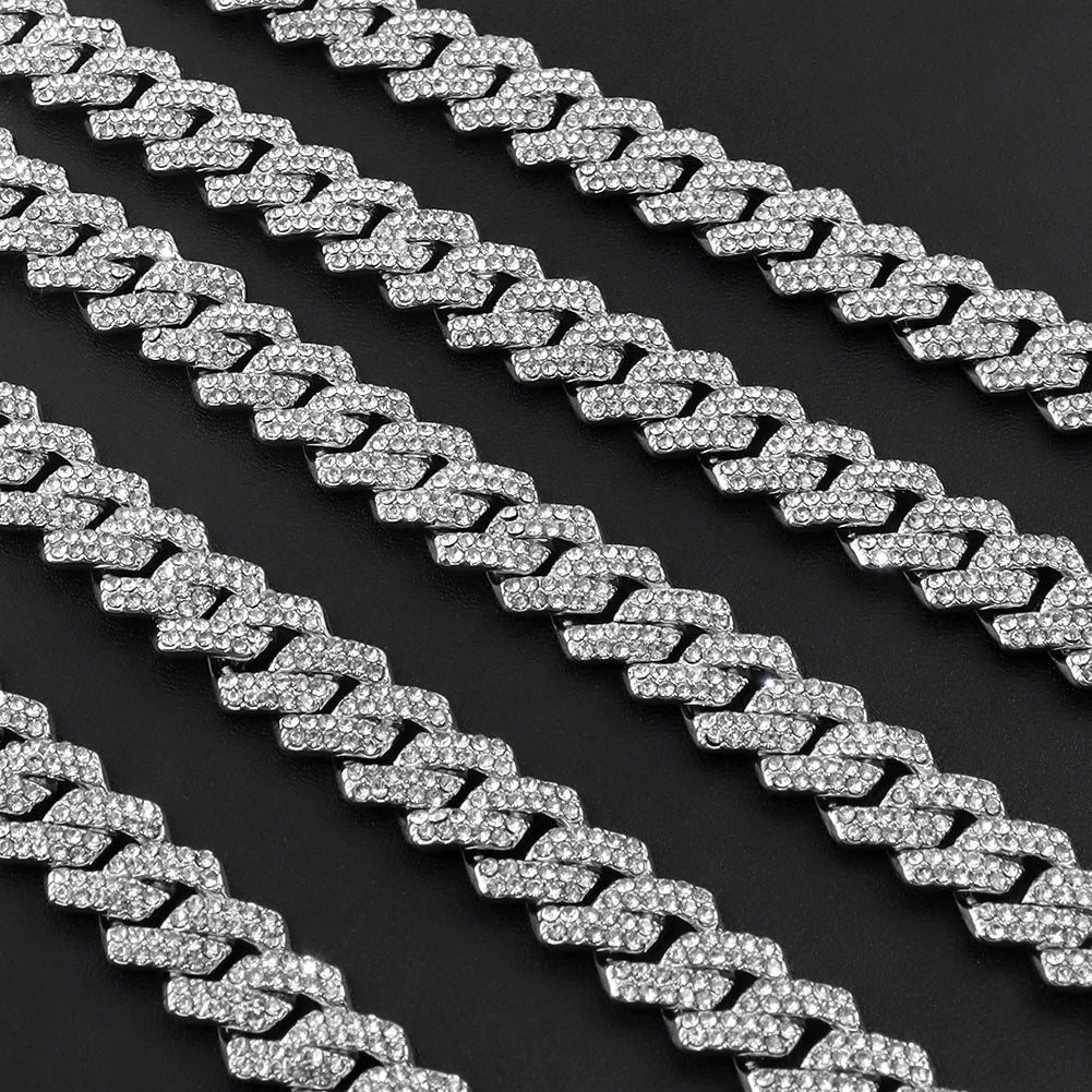 HipHop Men Women 14MM Prong Cuban Link Chain